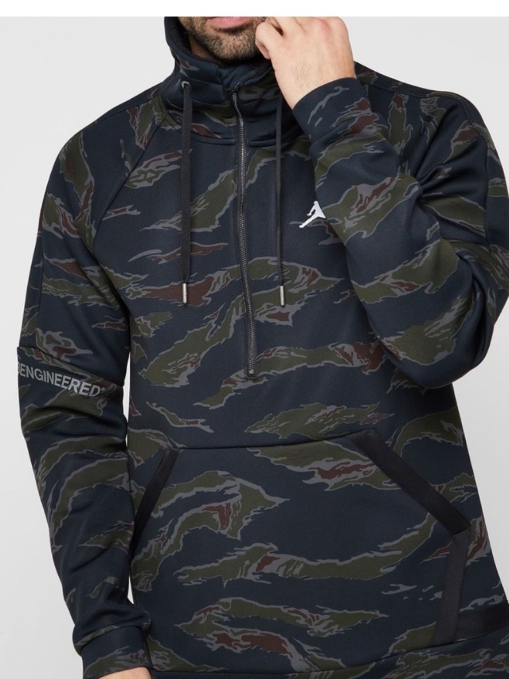 Jordan 23 Engineered Flight Tech Camo Anorak Quarter-Zip Hoodie - XXL